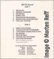 Chuck Berry: On Stage - Artone (late version) track listing
